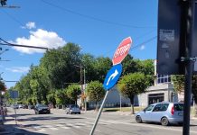 Amendat cu 500 de lei pentru distrugerea unui indicator rutier